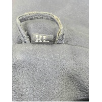 Rhino Biker Motorcycle Black Leather Jacket Size XL