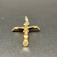 Unisex 9ct Yellow Gold Crucifix Cross Pendant