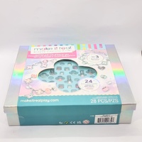 Make It Real Clover Top Jewelry Set DIY 24 Beads Charms 3 Bracelets Kit Girls