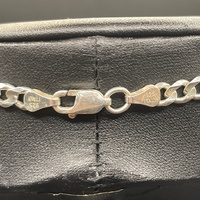 Mens 925 Sterling Silver Curb Link Necklace