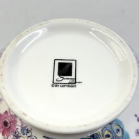 Summer River Flora Peacock Teapot Floral Gold Detail Decorative