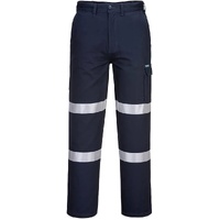 Portwest Mens Workwear Cargo Pants Double Tape Navy Size 87R MD701