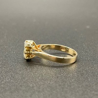 Ladies 9ct Yellow Gold Natural Diamond Ring