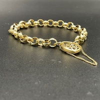 Ladies 9ct Yellow Gold Belcher Link Bracelet
