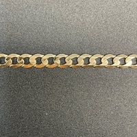 Mens 9ct Yellow Gold Curb Link Bracelet