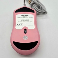 Playmax RGB Wired Keyboard Mouse Bundle Pink Taboo Backlit Gaming Set