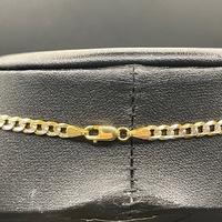 Unisex 9ct Two Tone Gold Curb Link Necklace
