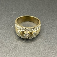 Unisex 9ct Yellow Gold Natural Diamond Ring