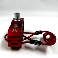 Kovix Alarmed Handlebar Lock Red Motorcycle Scooter Security 3 Keys