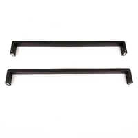 Aquaperla Ivano Black Single Towel Rail 600mm Stainless Steel Pair