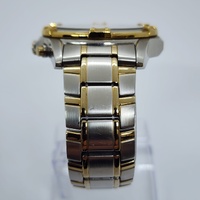 Seiko V172-0AJ0 Solar Chronograph Two Tone Sapphire Black Dial Watch