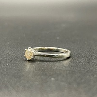 Ladies 14ct White Gold Natural Diamond Ring