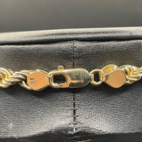 Unisex 9ct Yellow Gold Twist Rope Link Necklace