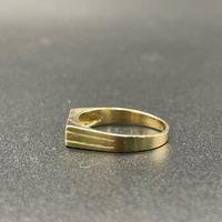 Mens 9ct Yellow Gold Diamond Signet Ring