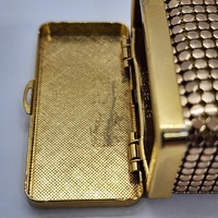 Vintage 1970s Glomesh Cigarette Case Retro Metal Compact Collectible