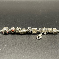 Ladies 925 Sterling Silver Pandora Snake Link Charm Bracelet