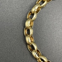 Ladies 9ct Yellow Gold Oval Belcher Link Bracelet