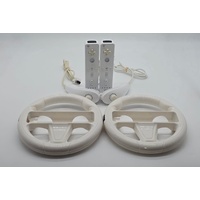 Nintendo Wii Console Modified 154 Games HDD with 2 Controllers Wheels