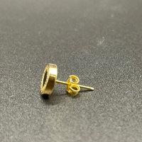 Unisex 18ct Yellow Gold Round Single Stud Earring
