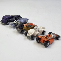 Assorted Vintage 1970s and 1980s Hot Wheels Cars with Matchbox Case