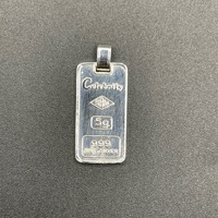 Unisex 925 Sterling Silver Capricorn Bar Pendant