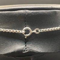 Unisex 925 Sterling Silver Box Link Necklace