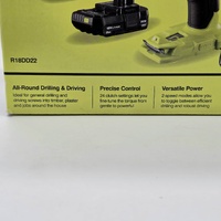 Ryobi 18V ONE+ Drill Driver Starter Kit R18DD22 with 2.0Ah Battery and Charger
