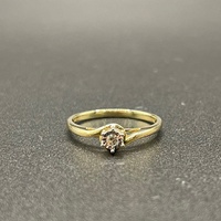 Ladies 9ct Yellow Gold Natural Diamond Ring