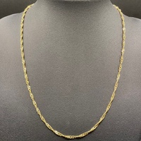 Ladies 18ct Yellow Gold Singapore Twist Link Necklace