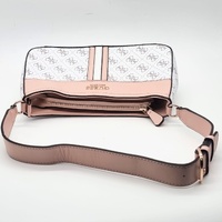 GUESS Noelle Monogram Shoulder Bag Pink White KG787919