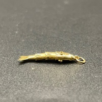 Unisex 14ct Yellow Gold Fish Pendant