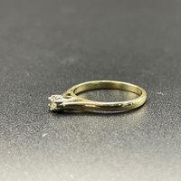 Ladies 9ct Yellow Gold Diamond Ring