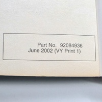 Holden Commodore Calais VY Owners Handbook Manual Audio Book 1st Print