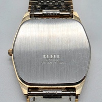 Reble Womens Quartz Watch Gold Square Case Stainless Steel Mesh RM7514