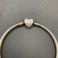 Ladies 925 Sterling Silver Round Pandora Charm Bangle