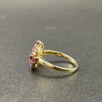 Ladies 9ct Yellow Gold Purple Gemstone Ring