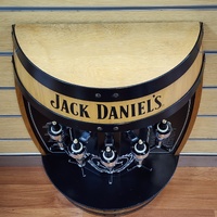 Jack Daniels Vintage 5 Bottle Barrel Liquor Dispenser Optic Wall Mount