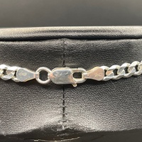 Unisex 925 Sterling Silver Curb Link Necklace