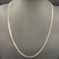 Unisex 9ct Yellow Gold Curb Link Necklace