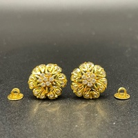 Ladies 22ct Yellow Gold Flower Stud Earrings