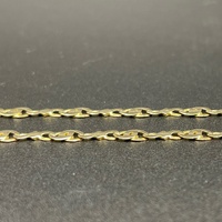 Unisex 9ct Yellow Gold Anchor and Figure 8 Link Necklace