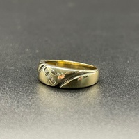 Unisex 9ct Yellow Gold Diamond Signet Ring