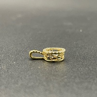 Ladies 10ct Yellow Gold Round Diamond Cluster Pendant