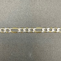 Unisex 9ct Yellow Gold Figaro Link Bracelet