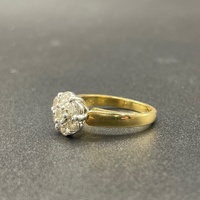 Ladies 18ct Yellow Gold Natural Diamond Cluster Ring