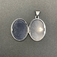 Ladies 10ct White Gold Oval Locket Pendant