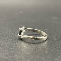 Ladies 9ct White Gold Blue Sapphire & Diamond Ring