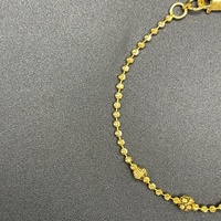 Ladies 22ct Yellow Gold Ball Bead Link Bracelet