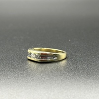 Mens 10ct Yellow Gold Natural Diamond Ring
