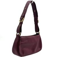 Oroton ORO512 Ladies Burgundy Leather Clutch Shoulder Bag Studded